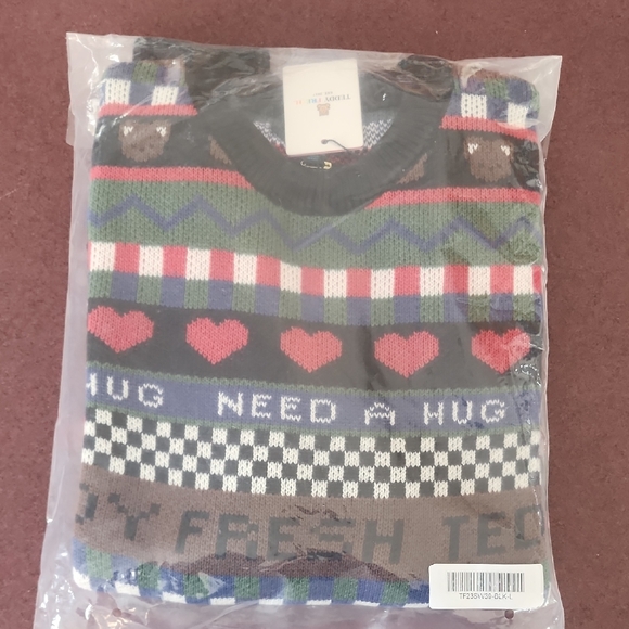 Teddy Fresh Large I Need A Hug Sweater Knit - Picture 1 of 4